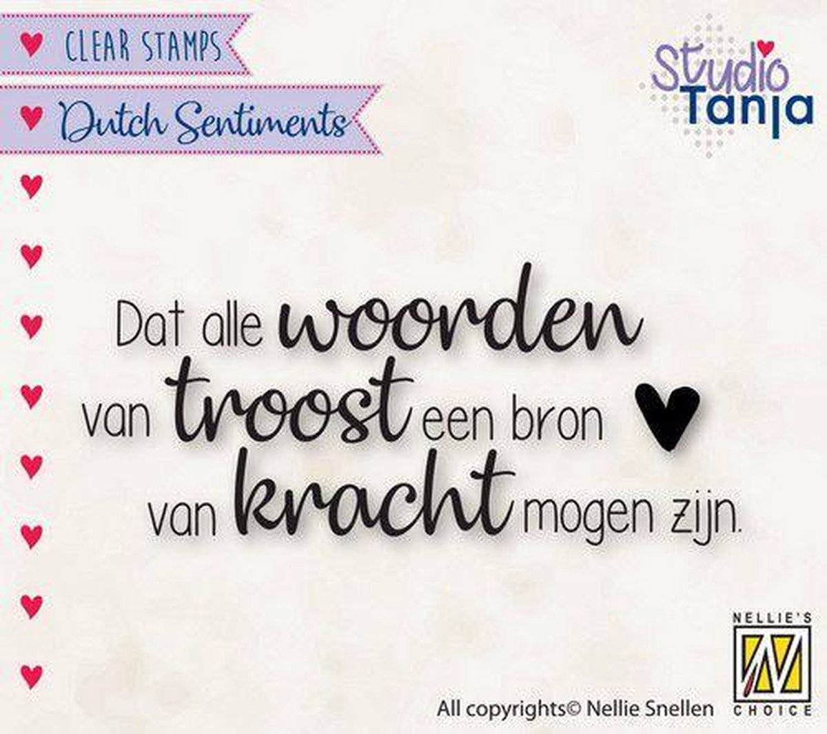 Nellies Choice Clearstempel Sentiments - Dat alle woorden (NL) SENC018 72x31mm